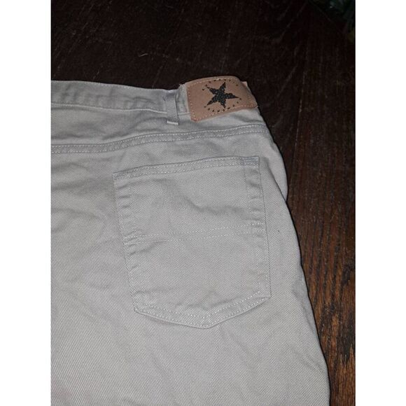 46x30 Faded Glory Cotton Tan Khaki Denim Jeans with Pockets and Belt Loops - Picture 4 of 6